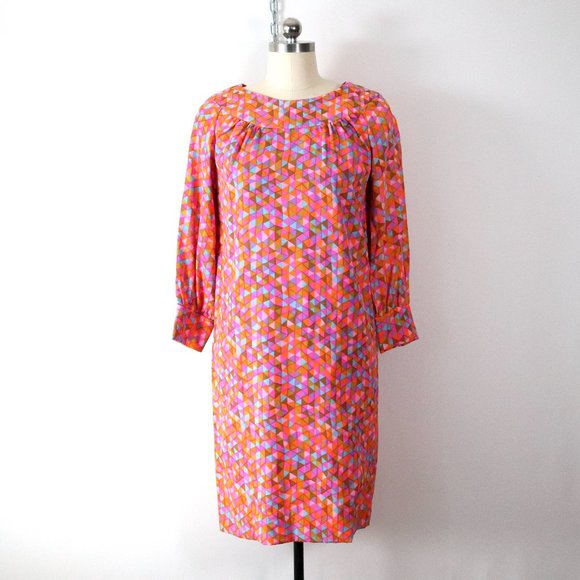 Vintage Dresses & Skirts - vintage 60s 70s mod psychedelic shift dress S/M